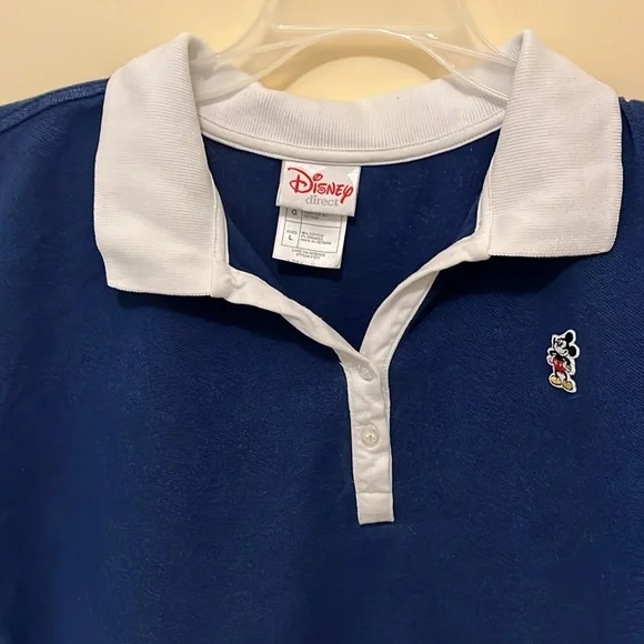 Disney Direct polo shirt, women’s size L, navy with white collar - Picture 3 of 8